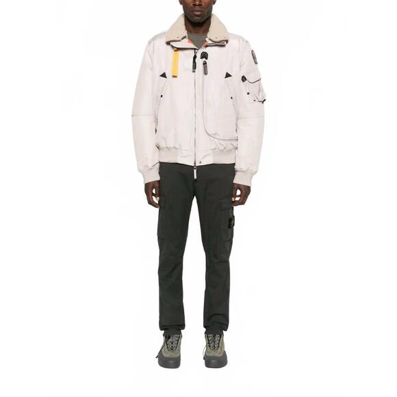 NEW PARAJUMPERS fire stand-up collar jacket in cream